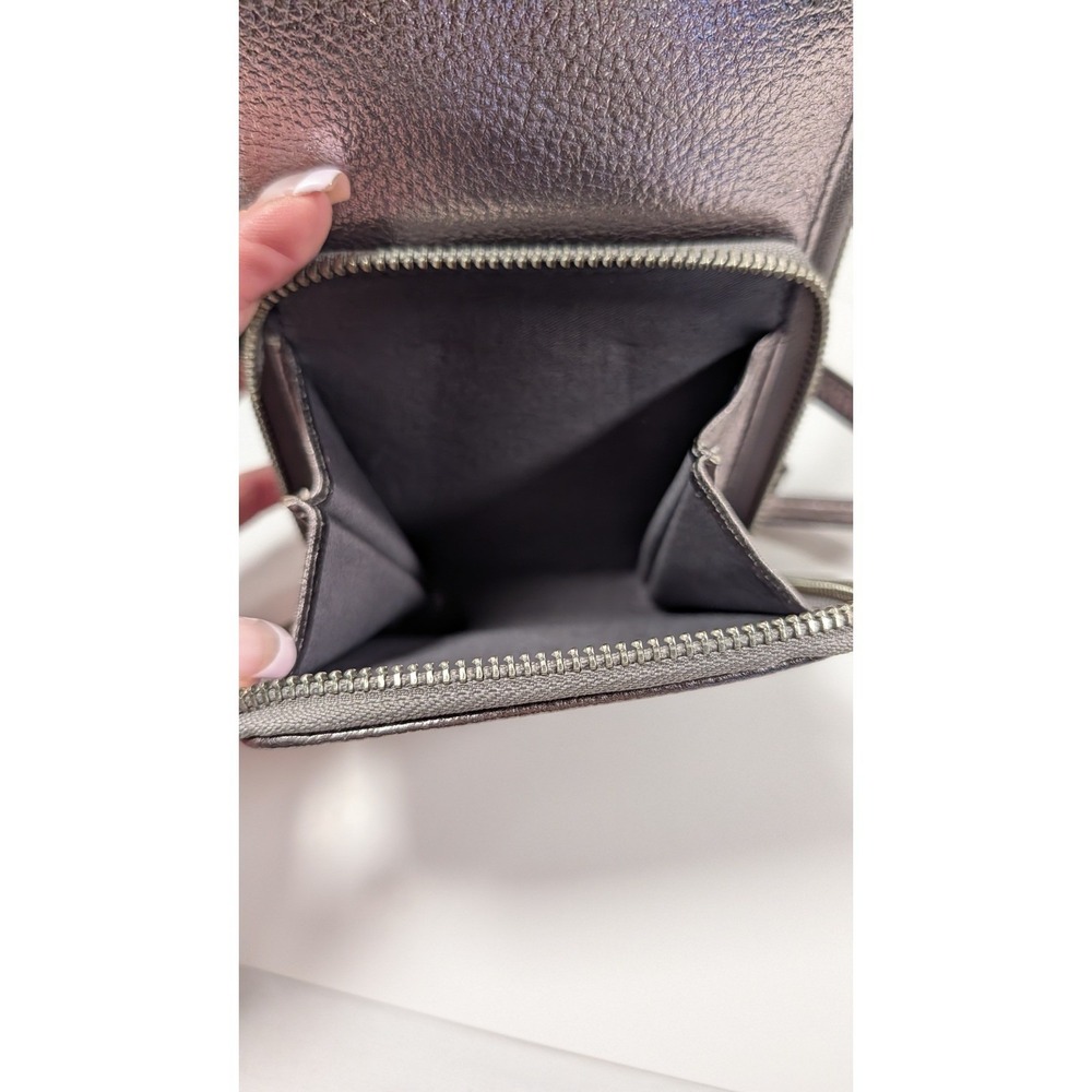 Metallic Gunmetal Leather Crossbody JJill - Picture 6 of 7